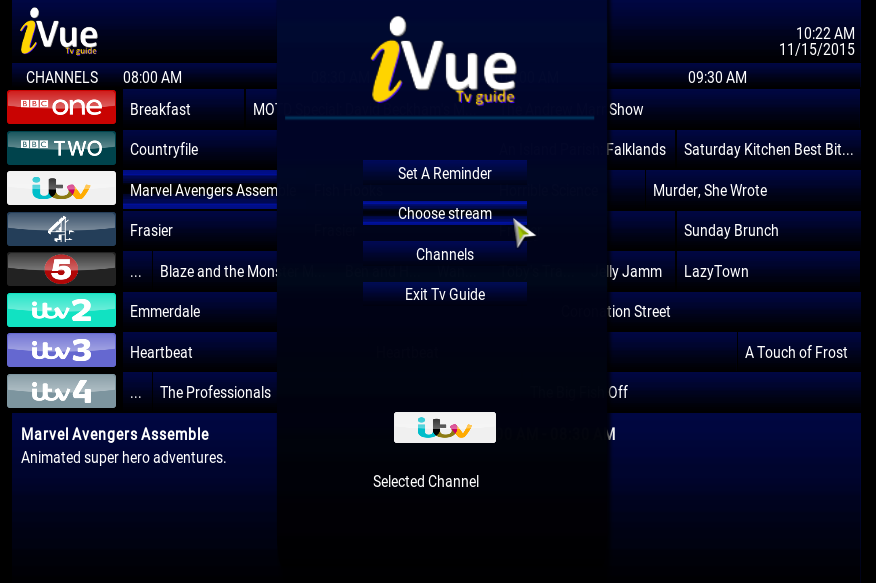 Change Linked Source in iVue TV Guide IVue TV Guide System