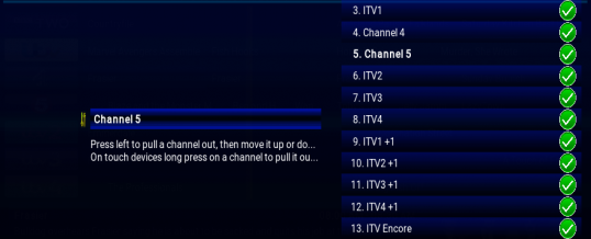Rearrange/Remove Channels from iVue TV Guide